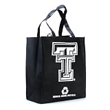 Texas Tech Red Raiders Black Reusable Tote Bag
