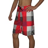 Mens Quiksilver CYPHER WONDERLAND 3 Skate & Surf Boardshorts / Board Shorts - Red & Grey
