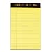 TOPS 63900 Docket Gold Legal Ruled Pad, 5 x8, Canary, 20#, 50 Sheets/Pad, 12/pack