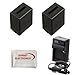 2 Pack Of Sony NP-FV100 Li-Ion Extended Life Replacement Battery Pack For Sony Camcorders DCR-SR68 SR88 SX44 SX63 SX83 CX110 CX150 CX170 CX300 CX370 CX350 CX550 HC9 XR150 XR350 XR550 MC50 Sony NEX-VG10, NEX-VG20 NEX-VG30 NEX-VG900 NEX-VG900H + 110/220V BC-TRV Replacement 1 Hour Home & Car Charger + SSE Cleaning Cloth