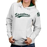 NCAA Michigan State Spartans Ladies White Felt Script Pullover Hoody Sweatshirt