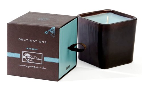 Paddywax Destinations 12-Ounce Poured Glass Candle, Mykonos by Paddywax