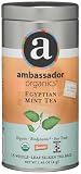 Ambassador Organics Biodynamic Egyptian Mint Tea, 15 Count, 1.45 Ounce Tins (Pack of 2)