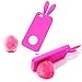 iPhone SE Case, Fosmon JEL Series Design Silicone Case for Apple iPhone SE / 5S / 5 - Bunny with tail - Hot Pink