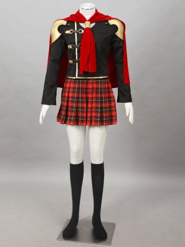 Final Fantasy Type-0 Cosplay Costume - the Suzaku Peristylium Class Zero Member - the Swordswoman Queen 1st Verion Set XX-Large