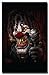 Evil Clown (Smoking Cigar) Flocked Blacklight Poster Print - 24" X 36"