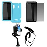 EMPIRE Light Blue Silicone Skin Case Cover + 360 Degree Rotatable Car Winds ....