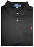 Polo Ralph Lauren Men's Interlock Polo Shirt in Black, Red Pony (Classic Fit)