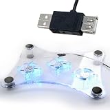 3 Ventilateur Base pour PC Portable Lumiere Bleu LAPTOPpar OEM