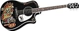Fender Vince Ray Unlucky 13 Dreadnought Cutaway Acoustic-Electric Guitar, Black