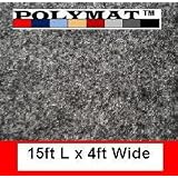 15ft 4ft Wide Polymat Charcoal Dark Grey Speaker Box Carpet Rv Truck Car Trunk and... 
