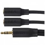 RCA AH26R Mini Stereo Headphone Y-Adapter, 6"