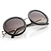 Womens Round Oversized Circle Sunglasses w/ Metal Arms