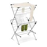 Honey-Can-Do 2-Tier Mesh Top Premium 40 inch Drying Rack, Silver