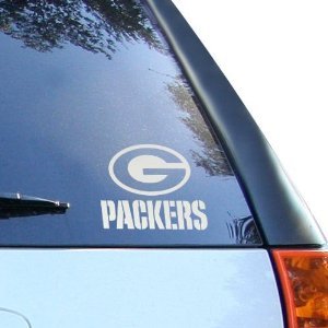 Green Bay Packers Silver Decal Logo Window Graphic