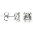 2ct TW Asscher Cut Diamond Stud Earrings in 14kt White Gold (I/VS1-VS2)