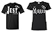 Shop4Ever® Couples Matching Just Married Wedding T-shirt