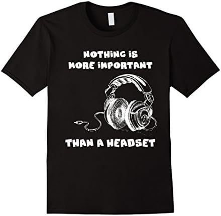 Radiohead T Shirt. Nothing is more important than a headset. - Male Large - Black
