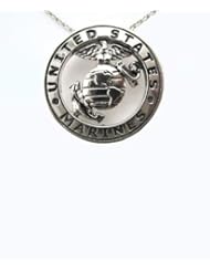 Hand Crafted Sterling Silver U.S. Marine Corps Pendant