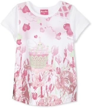 Pampolina Girls Frog Prince Top, White, 6 Months