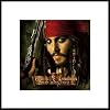 Fluch der Karibik Poster Kunstdruck und Kunststoff-Rahmen - Jack Sparrow (40 x 40cm)