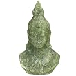 Green Stone Garden Buddha Statue