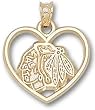 Chicago Blackhawks Head Logo Heart Charm/Pendant