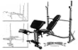 EF Fitness Olympic Weight Bench w/ Leg Extension & Preacher EF-4422