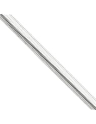 8mm, Sterling Silver, Flat Oval Snake Chain, 20 inch
