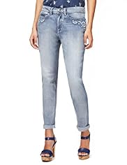Indigo Collection Embroidered Denim Jeans