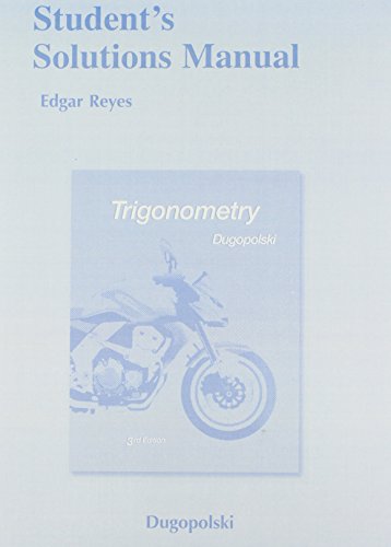 student solutions manual for trigonometry
