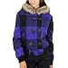 Mossimo® Supply Co Junior's Hooded Buffalo Plaid Puffer with Toggle Buttons - Purple