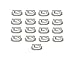 1975-81 WINDSHEILD MOLDING CLIPS (SET OF 17)