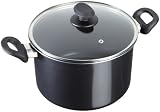Ecolution Elements  8 Quart Stock Pot with Glass Lid, Grey