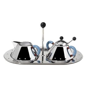 Alessi Michael Graves Creamer and Sugar Bowl w  Tray Set by 