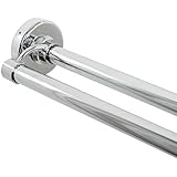 Zenna Home 36602SS, NeverRust Aluminum Double Tension Shower Curtain Rod, 44 to 72-Inch, Chrome