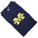 Michigan Wolverines Navy Blue Embroidered Velour Golf Towel