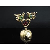 クリストクラフト スワロフスキー 置時計 ハト＆ハート U0232-119[並行輸入品]