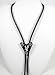 Silver Eagle Bolo Tie on Black