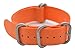 ArtStyle Watch Band with Colorful Nylon Material Strap and Heavy Duty Brushed Buckle (Orange, 22mm)
