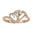 14K Rose Gold Diamond Heart Ring