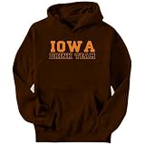 DRINK TEAM Iowa Usa States Mens Hoodie (Brown, Sizes X-Small - XXX-Large)