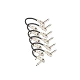 Hosa IRG-600.5 Six 6 inch Guitar Patch Cables, Low-profile Right-angle to Same