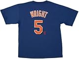 YOUTH Size Extra Large (18-20) MLB New York Mets Blue Wright 5 Jersey Style T-shirt