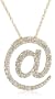 10k White or Yellow Gold Diamond "@" Pendant (1/10 cttw, I-J Color, I2-I3 Clarity), 18"