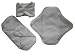 FuzziBunz Mother of Eden Cloth Menstrual Comfort Pads 3 Pack Liners - White