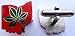 OSU Ohio State University Buckeyes Leaf Cuff Links Set
