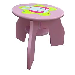 Lohasrus Kids Stool HC-15043-C, Non-toxic Dual Painted MDF, Variable colors for your choice, for ages 2 to 8, Free Drawing Book