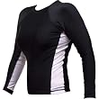 Women's Grappling Rash Guard - Piranha Gear - Long Sleeve - Black and White