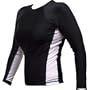 Women's Grappling Rash Guard - Piranha Gear - Long Sleeve - Black and White